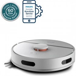Philips 3000 Serisi Islak Kuru Moplu Beyaz Robot Süpürge,4000 PA, Sert Zemin ve Halıya Uygun, Beyaz, Philips 3000 Serisi Islak Kuru Moplu Beyaz Robot Süpürge,4000 PA, Sert Zemin ve Halıya Uygun, Beyaz,